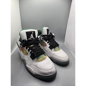 Air Jordan 4 Retro Rasta Lucid Green Women's 10.5 White AQ9129-100 Men's 9 No In